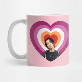 Yoongi supporting lesbian with kissy face Mug